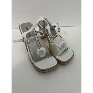 Vintage Women’s Size 6 Platform Sandals Wooden Heels Chunky Heel Y2K